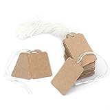 500 Stk Kleinen Preisetiketten Hängeetiketten 25mm*45mm Preisschilder Geschenk Anhänger mit Schnur