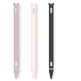 3 Pack Silicone Case for Apple Pencil 2nd Generation Holder Sleeve Skin Cover Accessories for iPad Pro 11 12.9 inch 2018,Cute Soft Grip Pouch Cap Holder and 3 Protective Nib Covers-Purple,Pink,Black