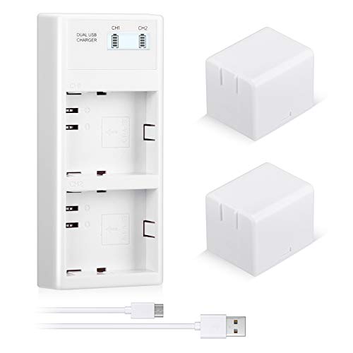 2 Pack 2440mAh Rechargeable Battery Compatible for Arlo Pro, Arlo Pro 2, and Dual Battery Charger for Arlo Pro, Arlo Pro 2, Arlo Go and Arlo Security Light Batteries