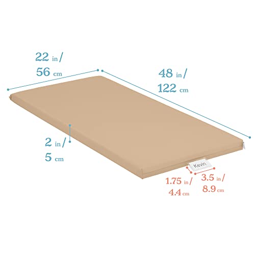 Image of ECR4Kids SoftZone Rainbow Rest Mat, 2in, Sleeping Pad, Sand, 5-Piece