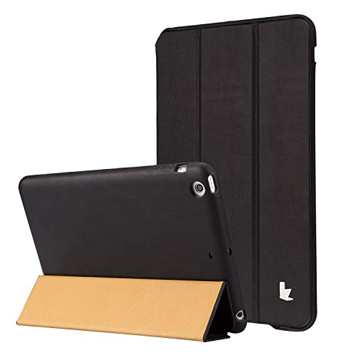 Jisoncase Vintage Genuine Leather Smart Cover Case for iPad Mini