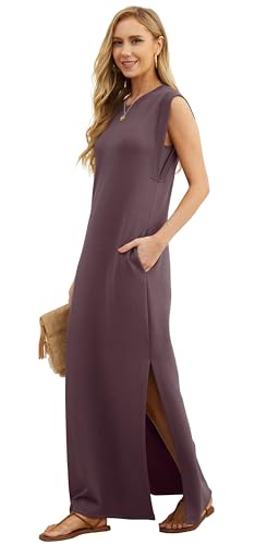image for GRECERELLE Womens Summer Vacation Casual Loose Split Long Maxi Dress w