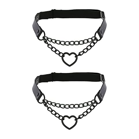 alisikee Adjustable Leg Garter with Chains Cover