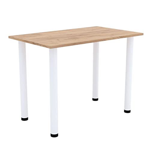 AKKE Esszimmertisch 60 cm x 50 cm Esstisch Kleiner Tisch Küchentisch Schreibtisch Dining Table Esszimmermöbel Weiße Beine