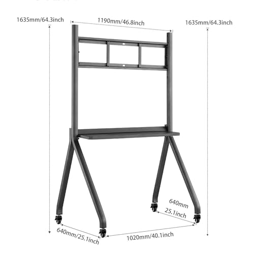 Soporte para TV LCD con ruedas para pantallas 55-86 pulg miniatura 2