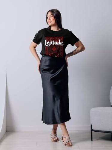 Image of LEOTUDE Women's Short Sleeve with Round Neck, Oversized Longline Drop