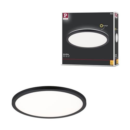 70998 Pannello LED Atria Shine 293 mm tondo incl. 1x16 W bianco caldo nero plastica sistema di illuminazione 3000 K 16 W àò 293mm