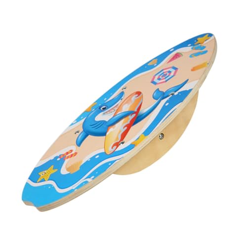 SKISUNO Holz Balance Board Seesaw Robustes Kreatives Gleichgewichtsspiel für Drinnen und Draußen Multifunktionales Balanciergerät Koordination und Entwicklung