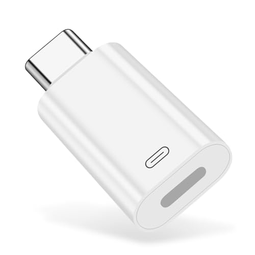 USB C to Lightning Female Audio Adapter Support Charge Data, USB C to Lightning Charge Adapter with Data Transfer for iPhone 16 15 Plus Pro Max, Galaxy S24 S23, Pixel 8 7 6, iPad Pro, MacBook Pro