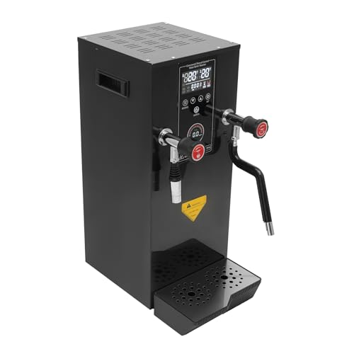 Commercial Milk Frother, 3KW 12L Multi-Purpose Full-Automatic Steam Boiling Water Frothing Machine...
