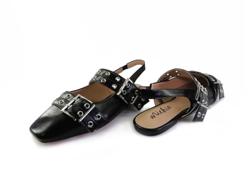 michia Buckle Ballet Slingback Flats for Women3