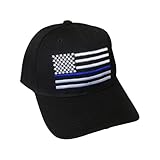 Thin Line Hat Cap - First Responder Hat - Police, Firefighter, EMS, Embroidered American Flag, Blue...