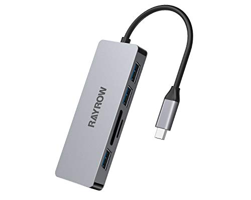 USB C Hub, USB C a HDMI Hub Adaptador, 5 en 1 USB Tipo C Hub con Salida HDMI 4K, 2 Puertos USB 3.0 y Lector de Tarjetas SD/TF para MacBook Pro 2019/2018/2017, Pixelbook, DELL XPS y más