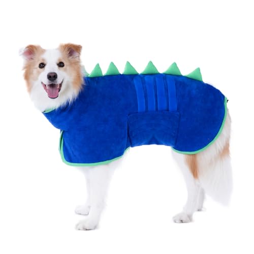 HezzLuv Dog Drying Coat L, Microfibre, Blue-Green