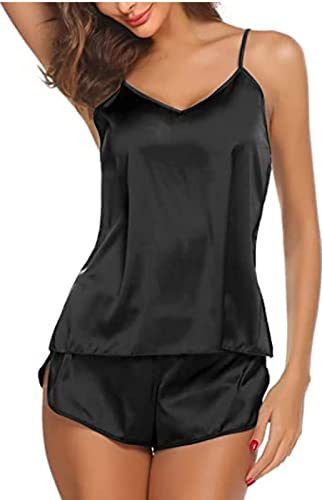 Image of Women's Satin Soft Top and Shorts Set Nightsuit for Womens
