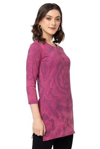 Image of Women Regular Fit Henley All Over Print T-Shirt (Combo of 2) | Small-5XL