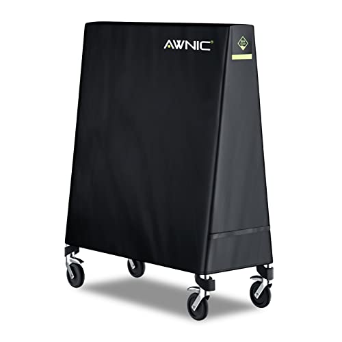 AWNIC Funda Mesa Ping Pong Exterior Impermeable Resistente al Polvo Anti-UV Protección Oxford Alemania TÜV Rheinland Certificado Poliéster UV Resistente 165x70x170cm