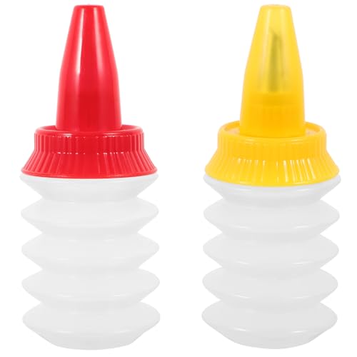 EXCEART 2pcs Fiole Plastique à Pâtisserie pour Décorer Biscuits et Gâteaux, Outil à Glaçage Réutilisable Pratique en Pp pour Cake Design Couleur Aléatoire