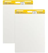 Post-it Super Sticky Easel Pad, 25 in x 30 in, White, 30 Sheets/Pad, 2 Pad/Pack, Large White Prem...