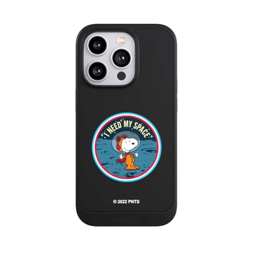 Coque iPhone 14 Pro NIVOcore Noire Protection Peanuts Snoopy Cosmos Rigide