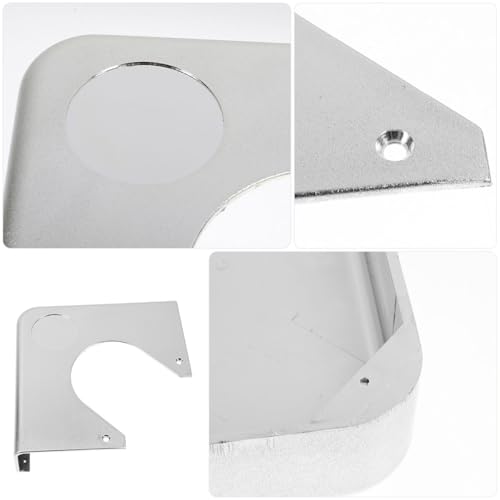 Accessoire solide pour billard : plaque de protection d'angle chromée