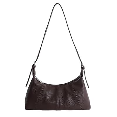 BWGHBH Borsa Baguette in Pelle PU da Donna, Tracolla Regolabile, per Lavoro, Tempo Libero e Appuntamenti (Caffè)
