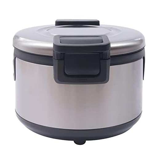 KiwiHood Serbatoio scaldabagno professionale da 19 l, 100 W, elettrico, grande capacità, antiaderente, contenitore termico per zuppe, riso ed eventi a buffet