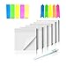 300 przezroczystych karteczek samoprzylepnych, przezroczystych karteczek samoprzylepnych, wodoodpornych i do wielokrotnego pisania, 75 x 75 mm, do biura i studentów, z wielokolorowym długopisem