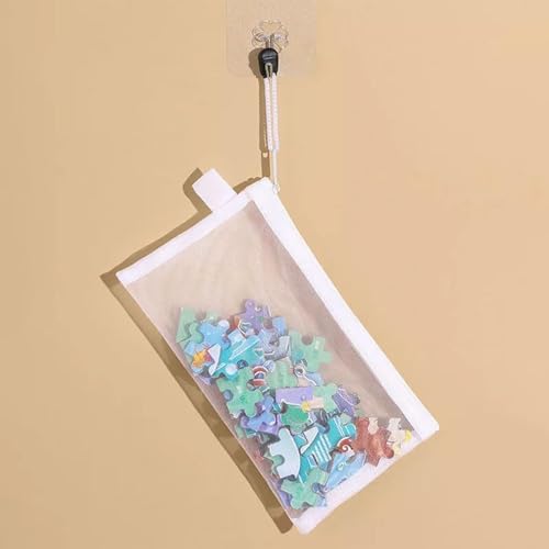 Image of 2 Stationary Transparent Folder, Mesh Zipper Folder, Student Pencil case, Document Holder, Pencil Pen Cases, Envelope Bag, Cosmetic Pouch with Zipper, Travel Organizer(Small)