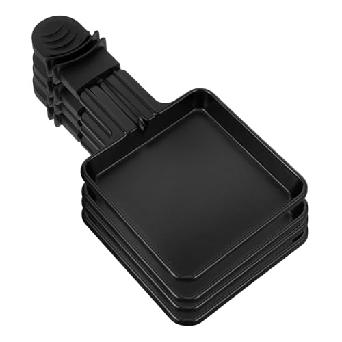 DIYEAH 4 pièces Mini Poêles Carrées Inox pour Raclette Poêlons Antiadhésifs pour Fromage Fondu Cuisson Barbecue Pratique pour Personnes Résistants à...