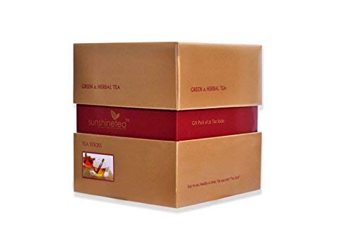 Sunshine Tea Golden Pack -25 Tea Sticks (5 Flavours X 5 Sticks Each)