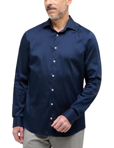 ETERNA Slim Fit Performence Hemd Langarm New Kent Stretch Nachtblau Größe...