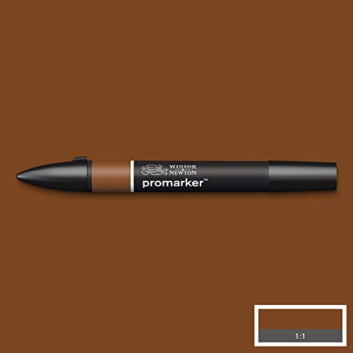 Image of Winsor & Newton Promarker, Alcohol Based Markers, Burnt Sienna (O324), Double Tipped Drawing Marker Set for Artists, Graphic Designers, Illustrators - Chisel & Fine Twin Tip, Streak Free Coverage