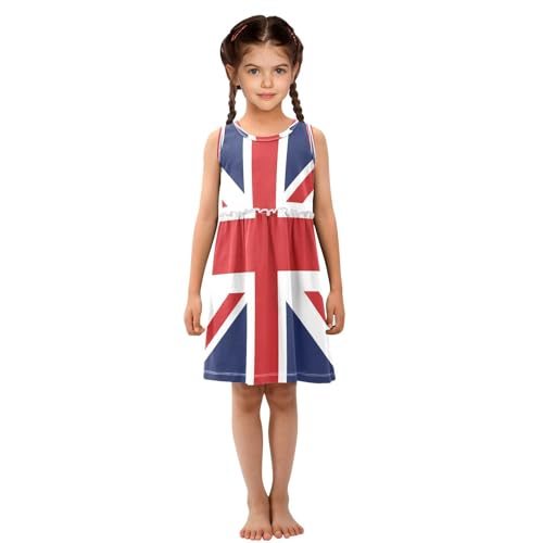 ALAZA Coconut Tree Rainbow Girls Toddler Casual Dress for Summer Sleeveless Dresses Sundress 2-8 Years4