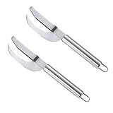 Ddassi （2pcs） Fish Scale Knife Cutting/Scraping/Digging 3 in 1, Stainless Steel 3 in 1 Fish Maw Kn