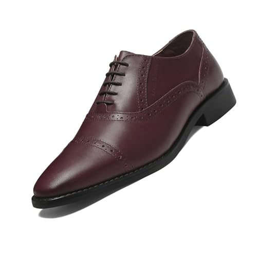 Image of LOUIS STITCH Formal Lace Up Shoes for Men | Handcrafted Italian Leather Mens Oxford Shoes| Russet Tan | RXOXTN