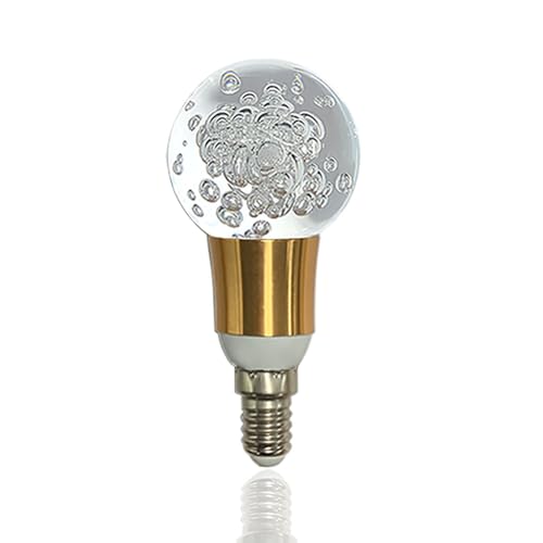 Linqzxz Ampoule Cristal Acrylique 5W à Vis Edison 85-265V, Lumière Chaude 3000K, Culot E14 Ampoule Décorative Professionnelle (1 Pièce E14-B001)