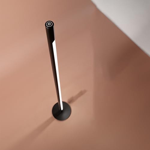 Lampadaire led stick noir en métal pour lire au salon
