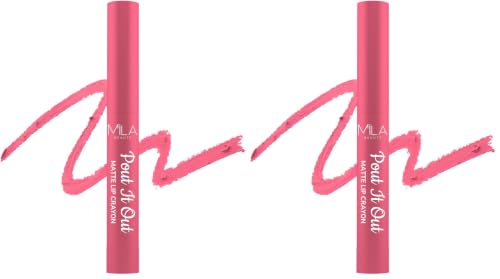 Image of Mila Beaute Pout It Out Matte Lip Crayon | Highly Pigmented & Enriched With Jojoba Oil | Soft Matte Finish | Creamy & Light Weight Texture | Smooth Glide Application | Shade - (Aurora 1.25g)