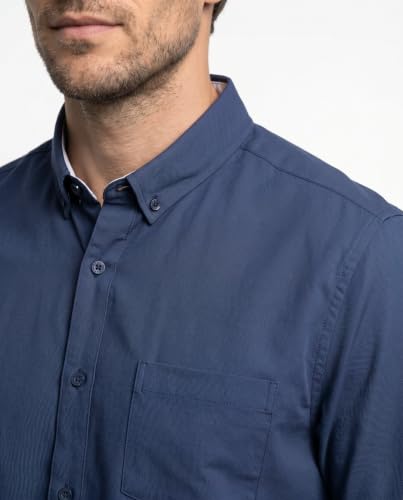 Image of Visive Mens Shirts Multi Packs Short Sleeve Button Down Dress Shirts Solid Color Big and Tall