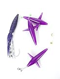 BLUEWING Fishing Daisy Chain Ultimate Big Game Daisy Bird Trolling Chain Bulb Squid Trolling Bird Tuna Lures Fishing Teasers for Marlin Sailfish Fishing Black/Purple