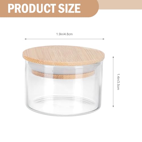 2 vasos de vidrio para manicure con tapa miniatura 2