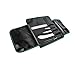 Sanelli linea Skin, Set 5 coltelli BBQ, Rotolo cuoco, Nero
