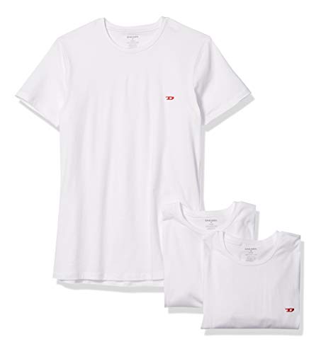 Diesel Men's UMTEE-RANDALTHREEPACK T-Shirt, Bright White, L