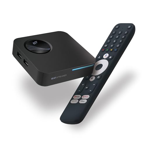 Streaming Box GX1 4K HDR10+ Smart Google TV Player | Reproductor Multimedia | AI-Features | 4GB RAM | WiFi 6 LAN USB | Chromecast | Netflix | Prime Video | Disney+