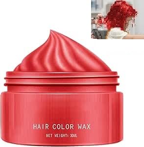 Cera de Color Rojo Temporal Para el Pelo Natural - Desechable 1PC
