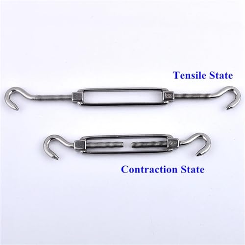 Turnbuckle 20 PCS Dispositivo de Tensión para Cable de Acero Inoxidable 304 (Tipo OC, M4) miniatura 4