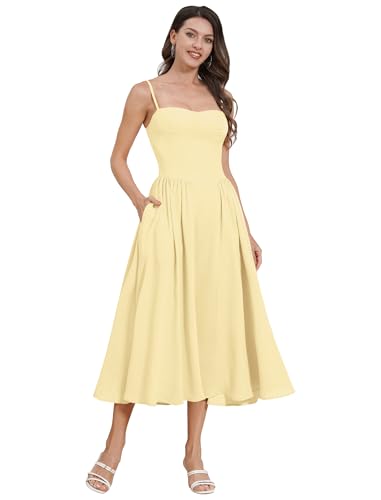 Robe de fête avec poches intégrées et haut corset pour silhouette affinée