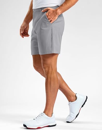 Image of Soothfeel Men's Casual Shorts 5 /7 /9 Inch Golf Dress Shorts for Men Flat Front Work Lightweight Quick Dry with 4 Pockets
