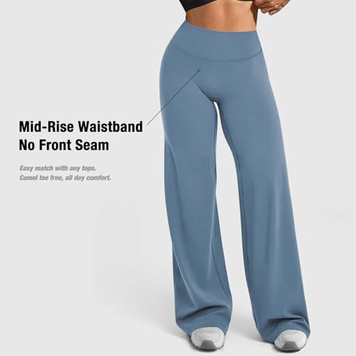 JGS1996 Wide Leg Pants Woman High Waist Stretch Casual Soft Straight Leg Yoga Bottoms Butt Lifting Leggings Workout Trousers2